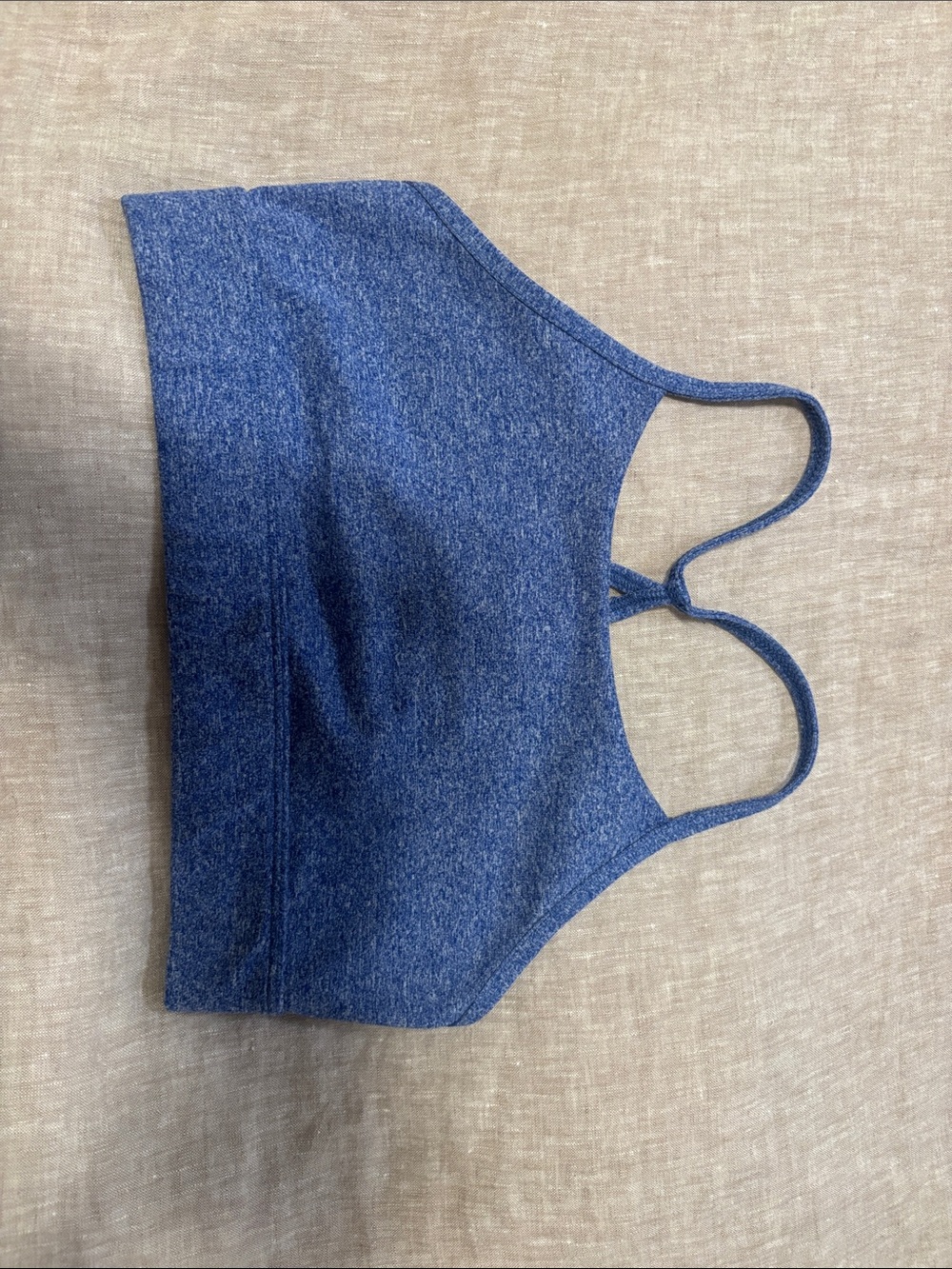 Onzie Blue Heathered Sports Bra - Seamless Straps